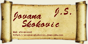 Jovana Skoković vizit kartica